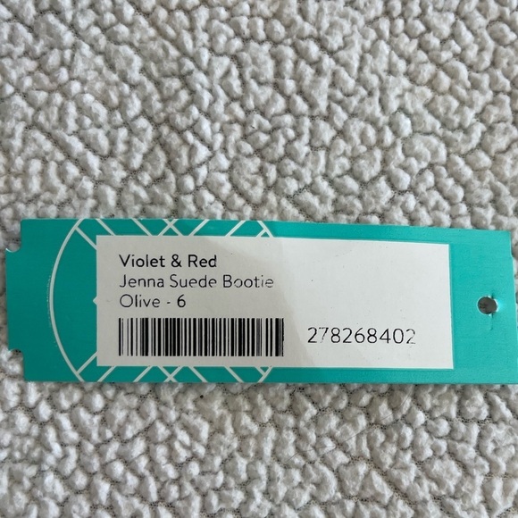 Violet and Red NWOB Jenna suede olive green leather bootie - Picture 8 of 10